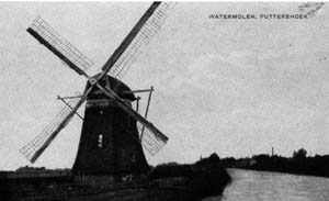 De watermolen (uit 1763) die in 1959 werd gesloopt