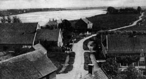 De Munnikenweg vanaf de kerktoren in 1912